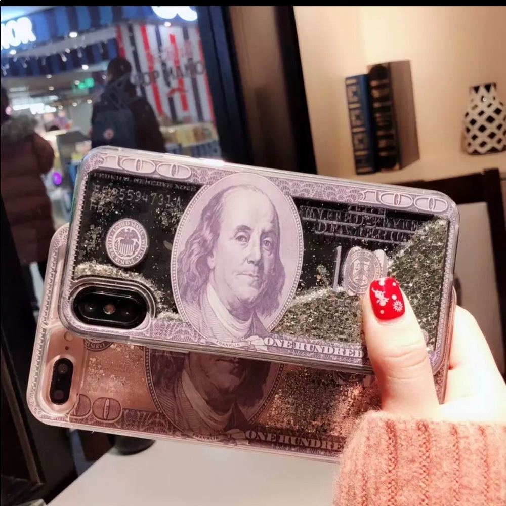 New Moving glitter MONEY IPHONE CASE